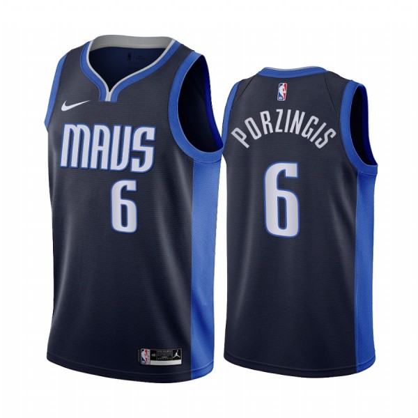 Dallas Mavericks Trikot Kristaps Porzingis 6 2020-21 Earned Edition Swingman - Herren